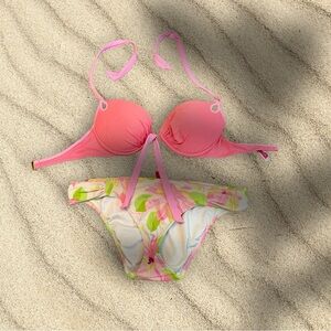 Victoria’s Secret Bikini Swimsuit Size 34D Top & Size Medium Bottoms